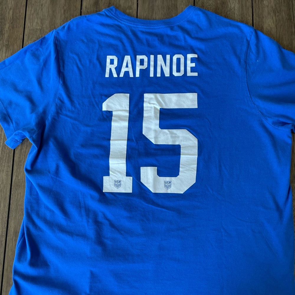 USA 🇺🇸 Rapinoe 15, Men’s Nike T-Shirt, XL Used, Length 29 Inches Pit-Pit 21 Inch